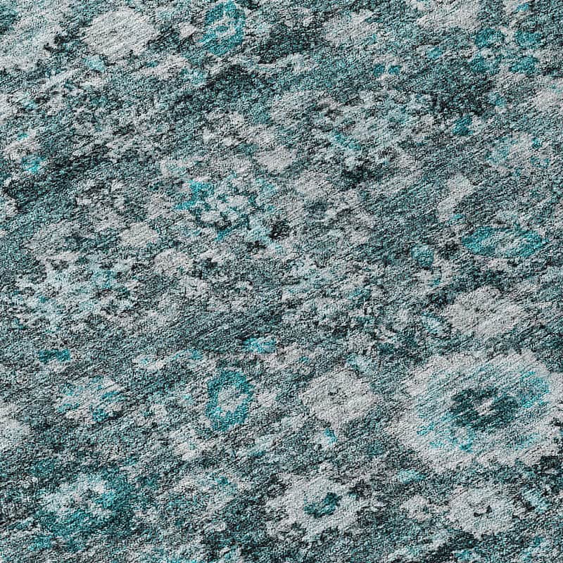 Machine Washable Indoor/ Outdoor Chantille Traditional Vintage Floral Rug