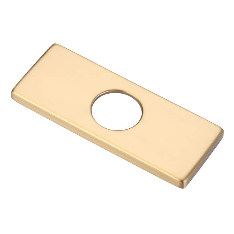 WOWOW 304 Stainless Steel Faucet Deck Plate Fits 1 to 3 Hole Sinks - Gold