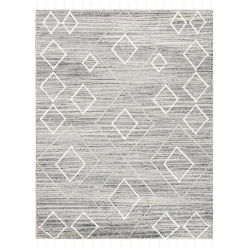 SAFAVIEH Handmade Casablanca Shag Sonoko Tribal Wool Rug