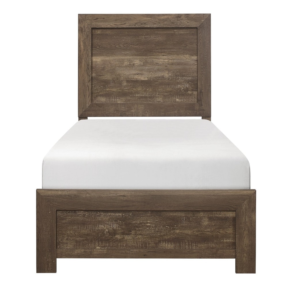 Tabina Rustic Brown Panel Bed