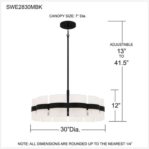 Sweeney 6-Light Matte Black Pendant