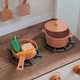 preview thumbnail 7 of 16, Teamson Kids Wooden Pretend Play Kitchen with Sink, Oven, Modular Fridge, and 14 Pcs Accessories for Age 3-5 Toddlers