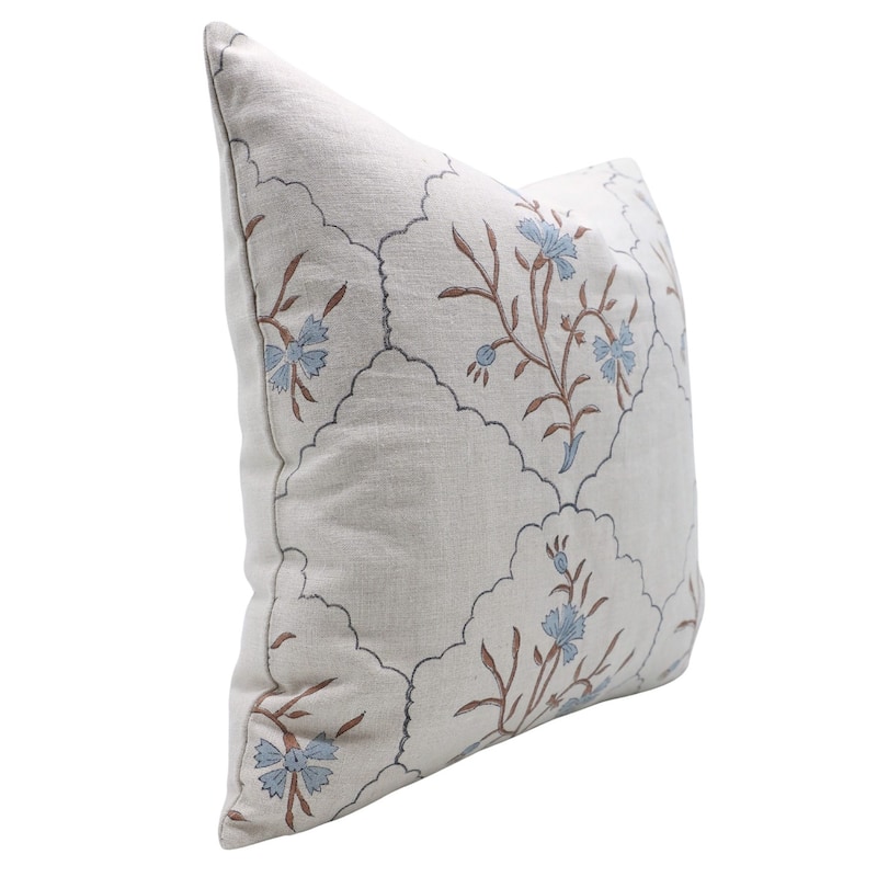 Fabdivine Linen Square Block print pillow Cover