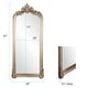 preview thumbnail 8 of 9, Allan Andrews Rectangular Oversized Full-Length Floor Mirror with Arched Wood Frame - 87"H x 38"W