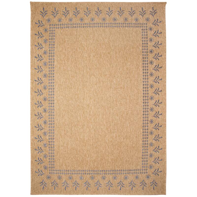 Liora Manne Sahara Block Print Border Indoor/Outdoor Rug