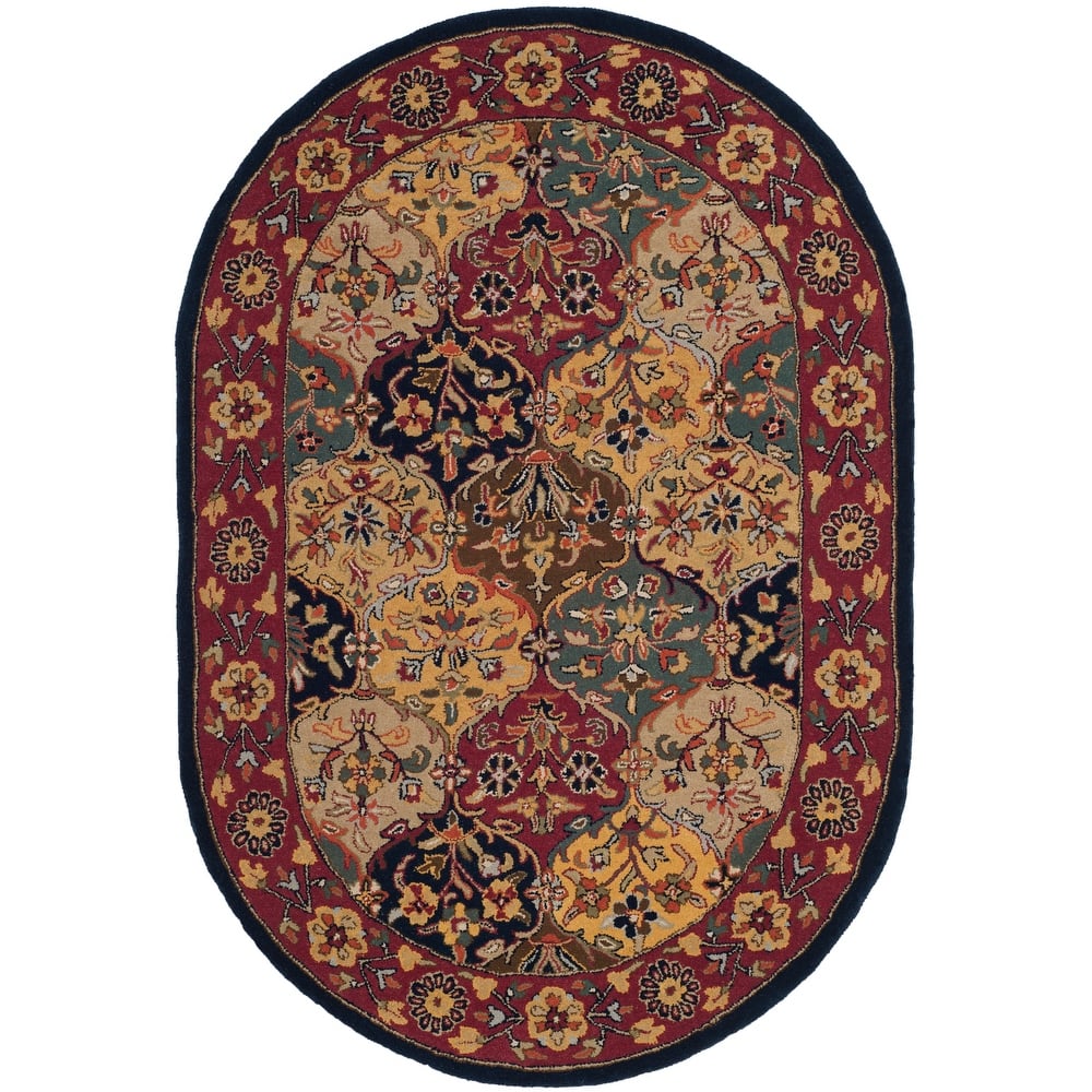 SAFAVIEH Handmade Heritage Square Knot Traditional Oriental Wool Rug