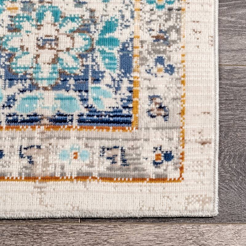 Nuloom Ainsley Distressed Medallion Area Rug