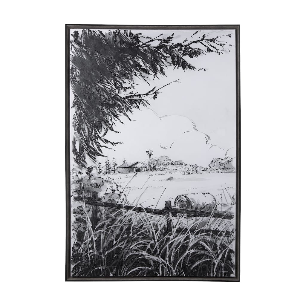 Farm View I (40 x 60) Framed Canvas Art Print