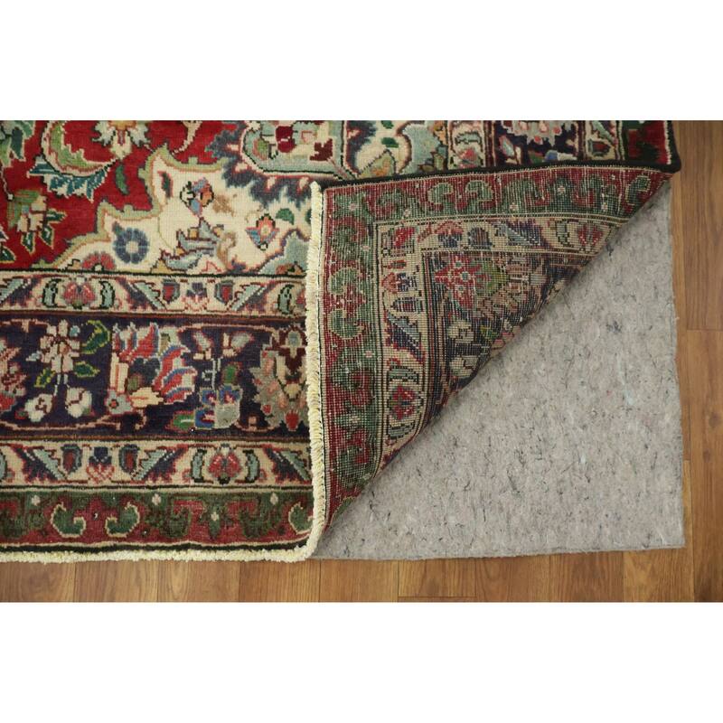 Hand Knotted Oriental 100% Wool Carpet Traditional Geometric Red Tabriz Area Rug - 7' 11'' X 5' 0''