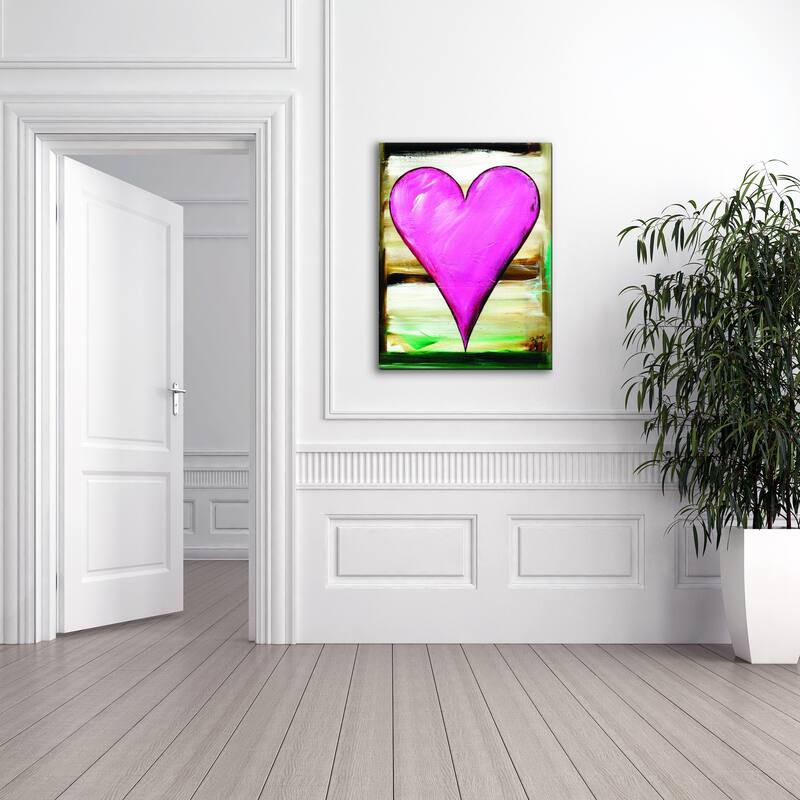 Baily II' Heartwork Wrapped Canvas Wall Art