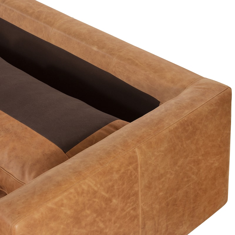 Poly & Bark Napa 104.5" Right-facing Sectional Sofa - Full Grain Genuine Italian Leather