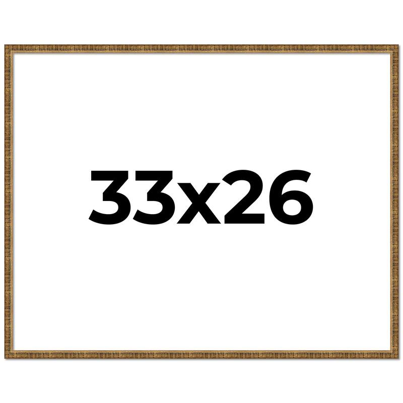 33x26 Frame Gold Kingsley Distressed Solid Wood Picture Frame Width