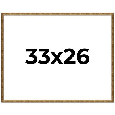 33x26 Frame Gold Kingsley Distressed Solid Wood Picture Frame Width
