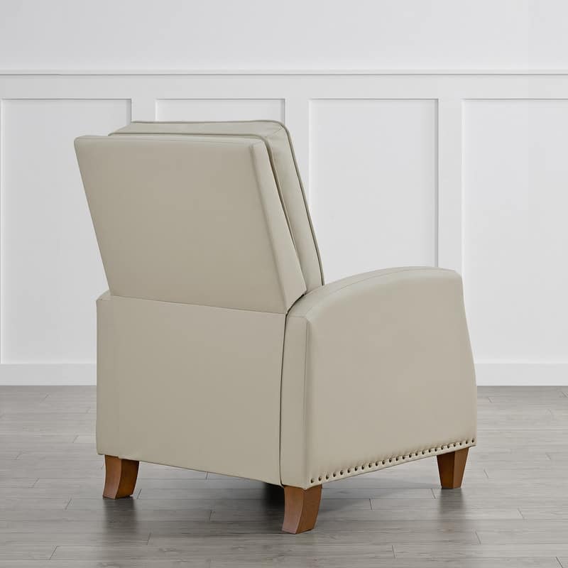Spruce & Spring Alston Push Back Recliner Chair with Nailhead Trims for Living Room