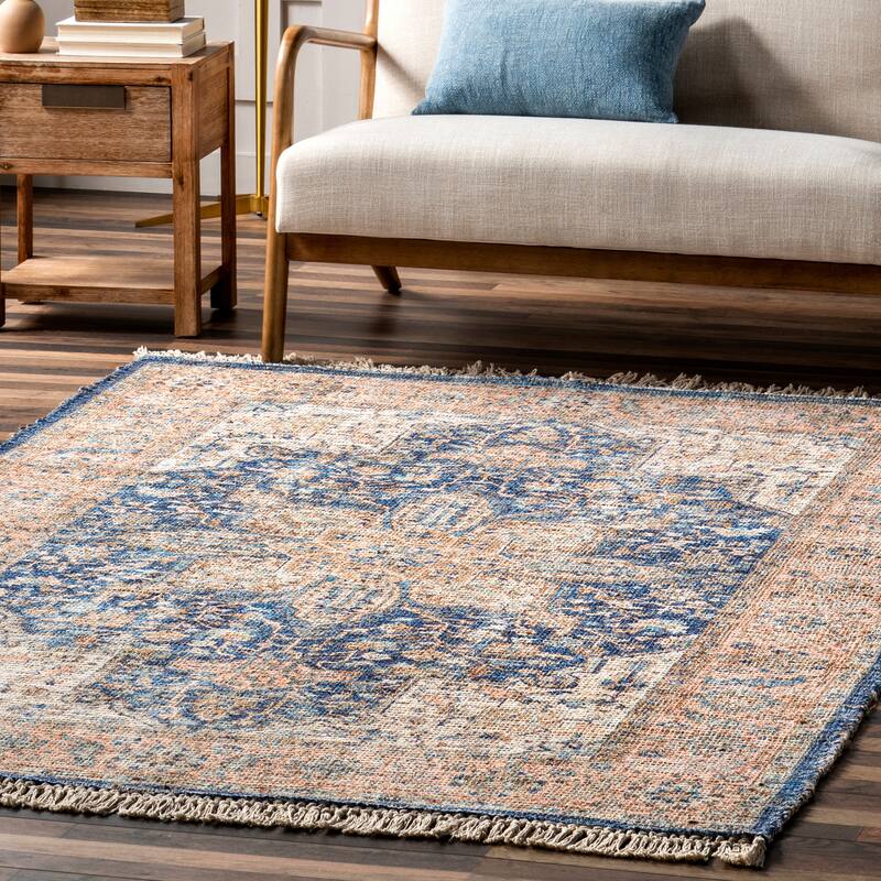 Lennox Persian Medallion Tassel Area Rug
