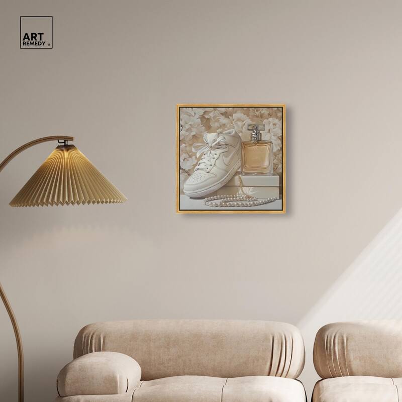 White Sneakers and Pearls Canvas by Art Remedy