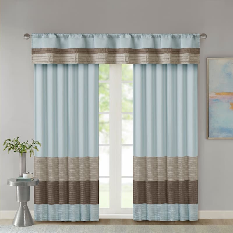 Madison Park Eastridge Polyoni Pintuck Window Valance
