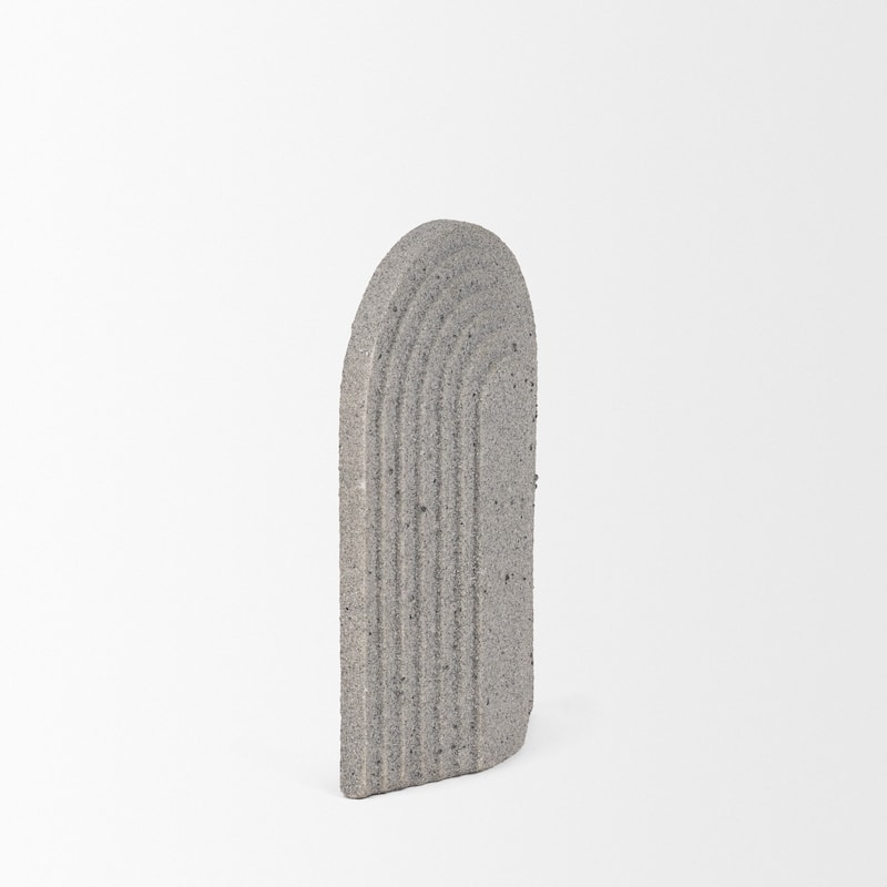Kael Resin Textured Concrete Gray / Sandstone Decorative Object