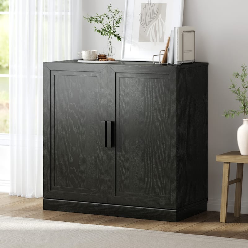 Classic Storage Cabinet with Adjustable Shelves - Black