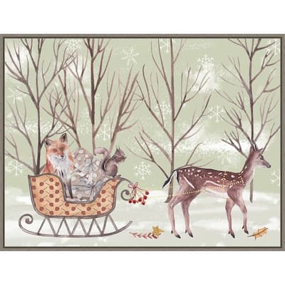 Christmas Time I by Melissa Wang Framed Canvas Wall Art