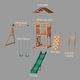 preview thumbnail 13 of 11, Backyard Discovery Lightning Ridge Cedar Wood Swing Set, Slide, Deck - 12'5" x 14'0"