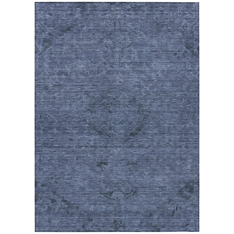Machine Washable Indoor/ Outdoor Vintage Traditional Chantille Rug