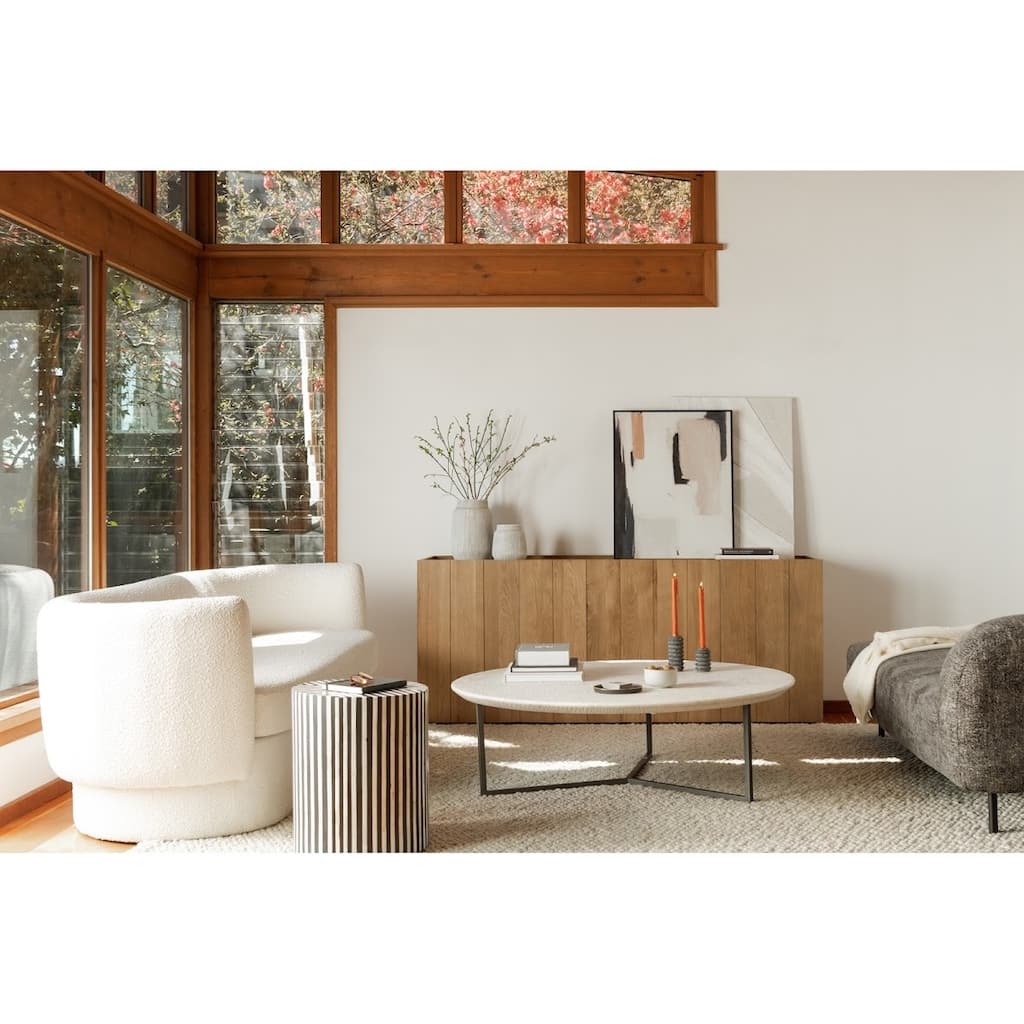 Aurelle Home Modern Fuzzy Upholstered Sofa