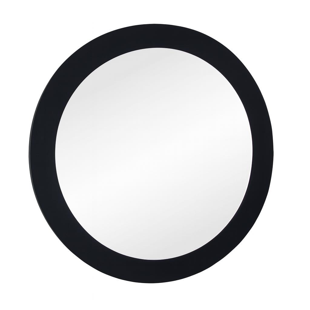 Funky Flow Orbit Mirror 31 Round Black Frame Modern Wall Decor