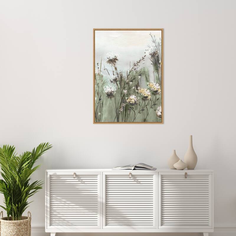 Wildflowers in a Gentle Breeze No. 1 by PI Studio Framed Canvas Wall Art Print