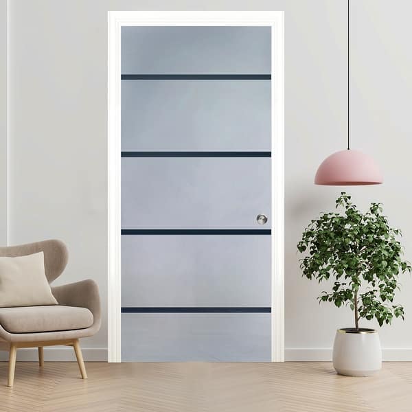 Pocket Sliding Glass Door with Frosted Design Bed Bath & Beyond