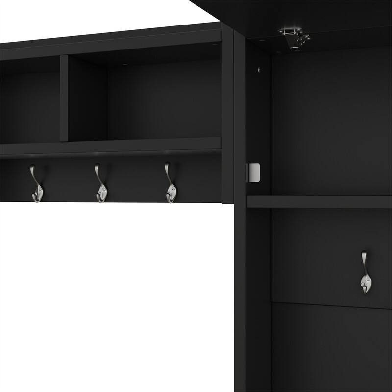 4-in-1 Detachable Hall Tree with 4 Storage Drawers and 7 Hooks, Hallway Coat Rack with Storage Cabinet, Entryway Shoe Bench