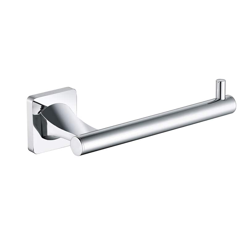 Wall Mounted Toilet Paper Holder Non-Slip Tissue Roll Holder - Platinum/Chrome