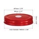 preview thumbnail 8 of 7, 30Pcs 70mm Tinplate Mason Jar Lids Regular Mouth with Straw Hole Red