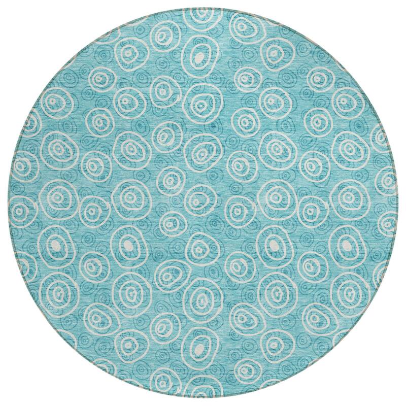 HomeRoots Geometric Transitional Rectangle Outdoor Rug