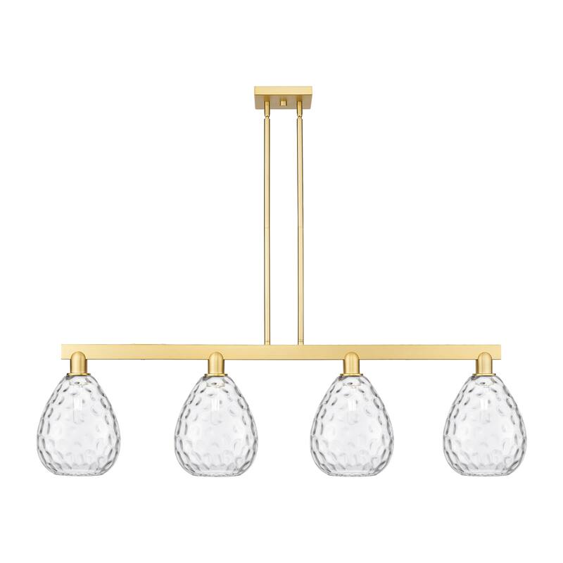 Innovations Lighting Endless Possibilities Arcadia - Waverly - 4 Light 51" Stem Hung Island Light - Clear/Satin Gold