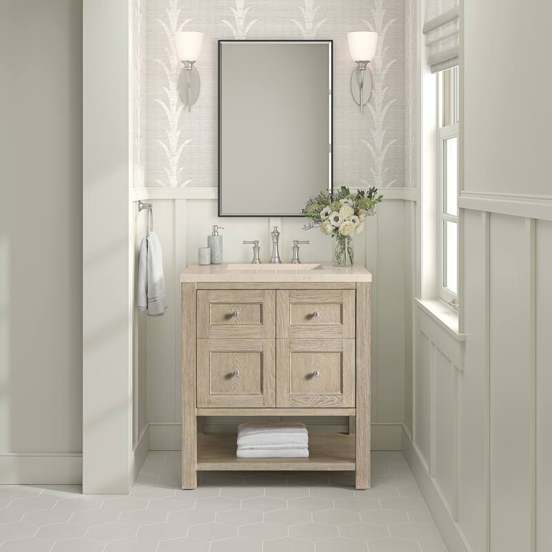 James Martin Vanities Breckenridge 30" Single Vanity, Whitewashed Oak