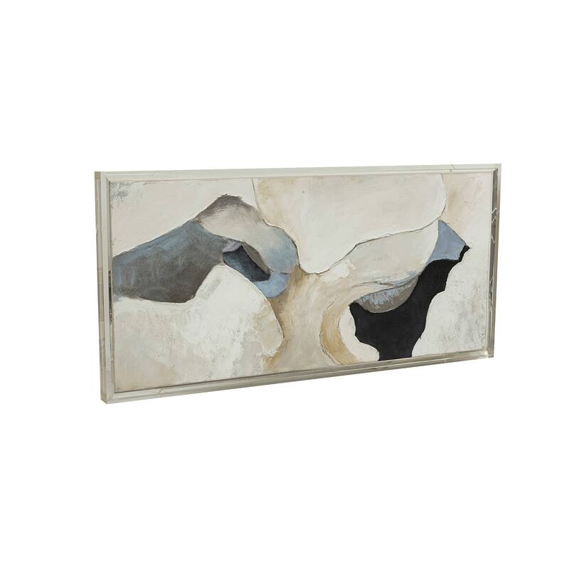 Canvas Wall Art Wood Frame Abstract Design for Home Office - 50" Multi