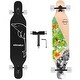 preview thumbnail 1 of 10, 42 in. Green Longboard Skateboard Drop Through Deck Complete Maple Cruiser Freestyle, Camber Concave Green