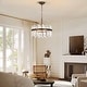 preview thumbnail 38 of 42, Casandra 5-light Drum Crystal Glass Chandelier - 18.5 inches in diameter x 16.5 inches H