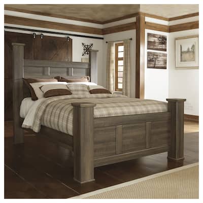 Juararo Dark Brown Poster Bed