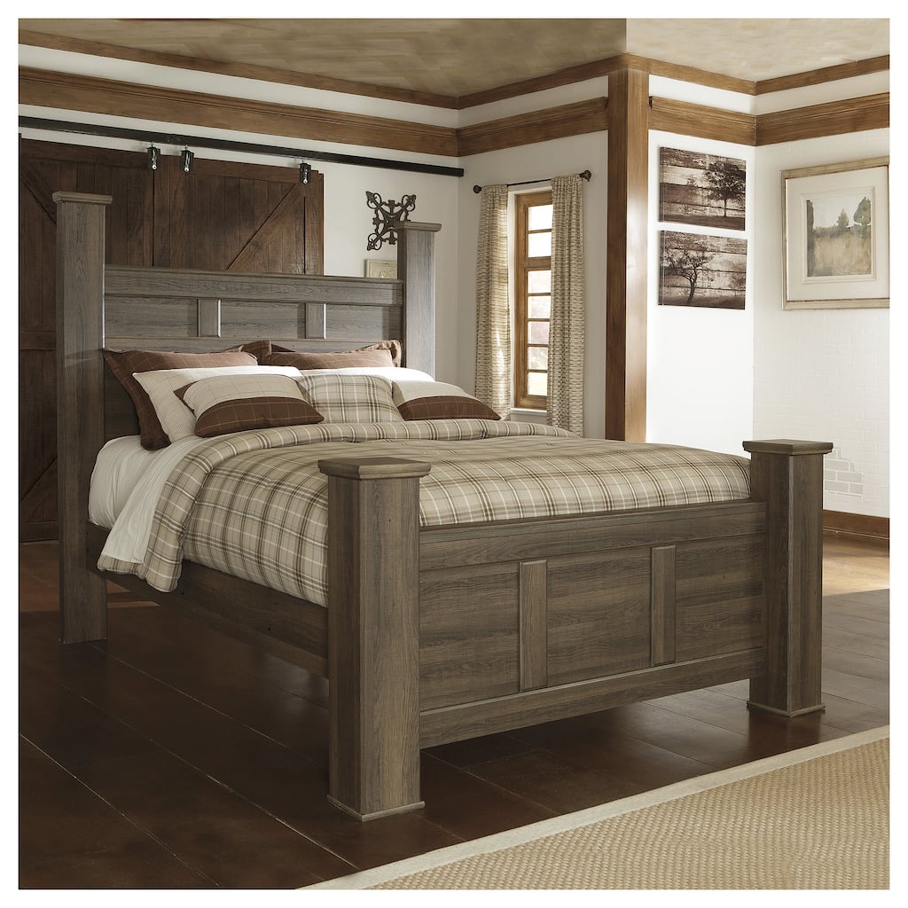 Juararo Dark Brown Poster Bed