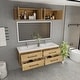 preview thumbnail 13 of 26, Victoria 48'' Floating Double Sink Vanity with LED light Top Cabinet