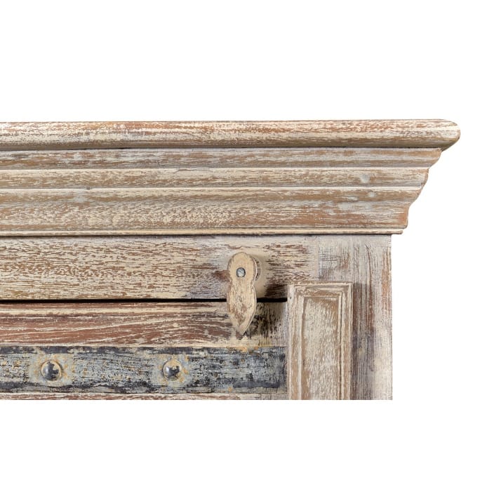 HomeRoots 36" White Solid Wood Distressed Nightstand