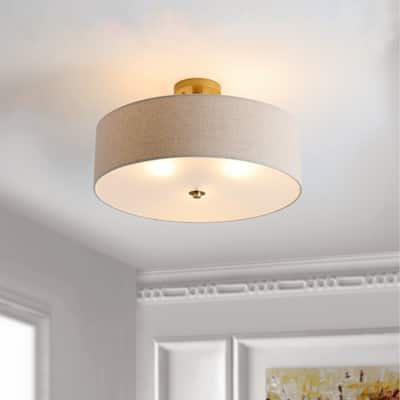 SAFAVIEH Lighting Carole Flush Mount - 20" W x 20" D x 12" H - 20Wx20Dx12H