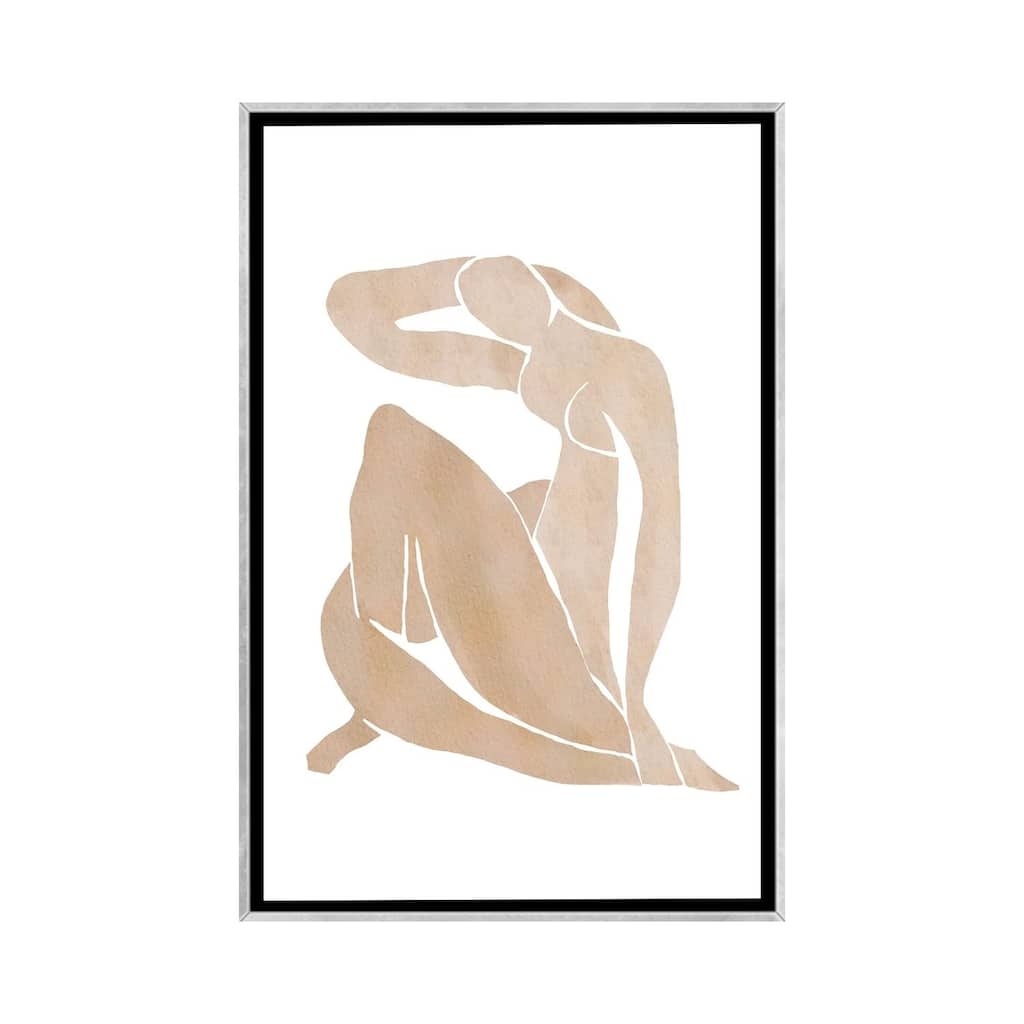 iCanvas "Beige Woman Pose" by Nikki Framed