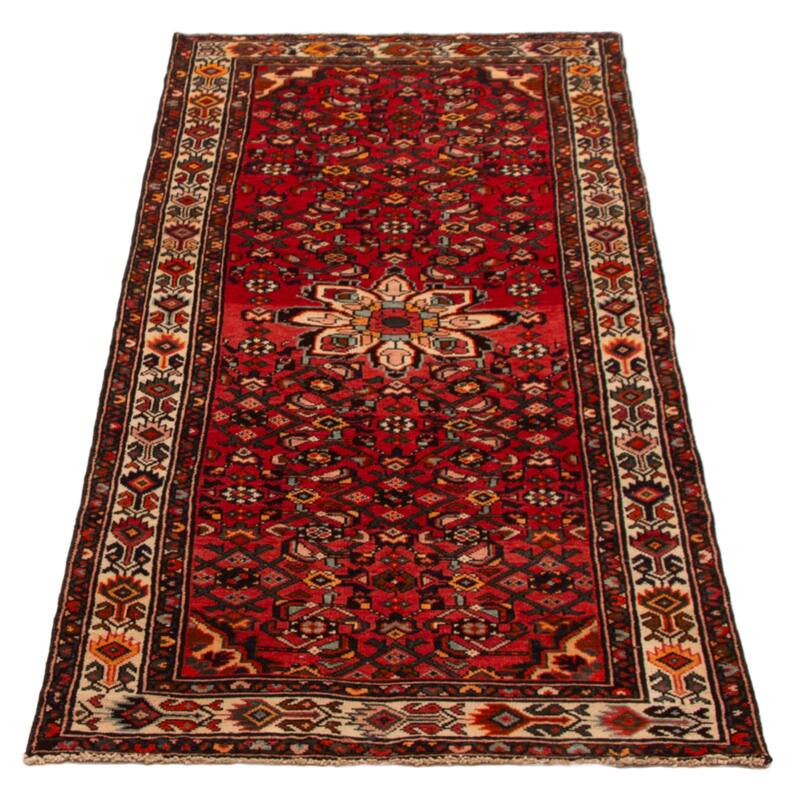 ECARPETGALLERY Hand-knotted Andelz Red Wool Rug - 3'3 x 7'9
