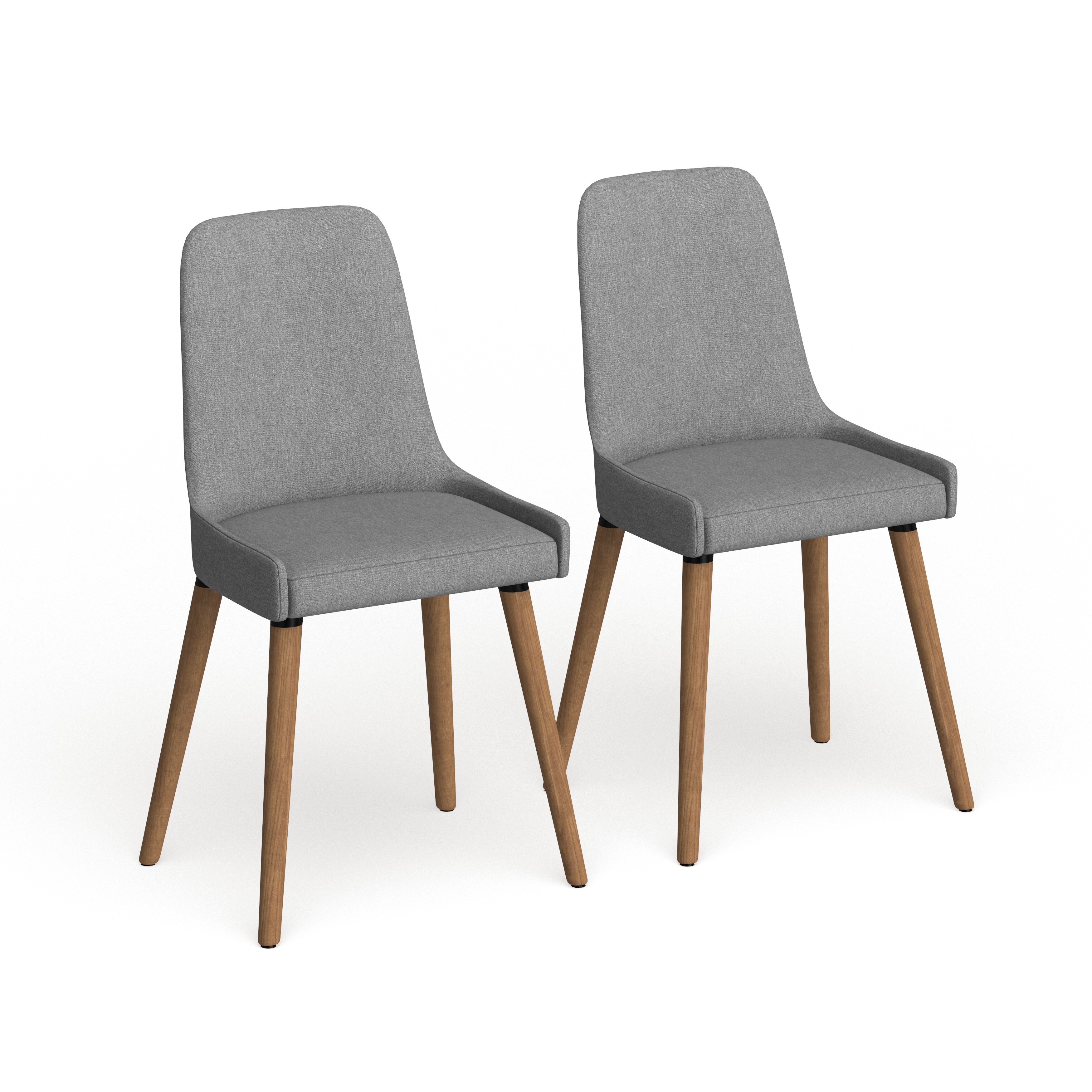Shop Carson Carrington Hundested Mid Century Grey Fabric Dining Chairs 2 Piece Set On Sale Overstock 20170776 Dark Grey