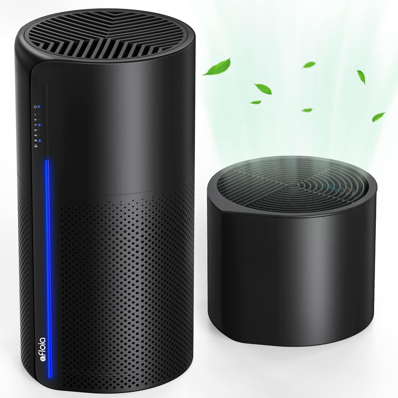 Air Purifier with Humidifier Combo, 3-Stage Filters for Pets Hair Smoker Odors, Evaporative Humidifier, Auto Shut Off, Quiet