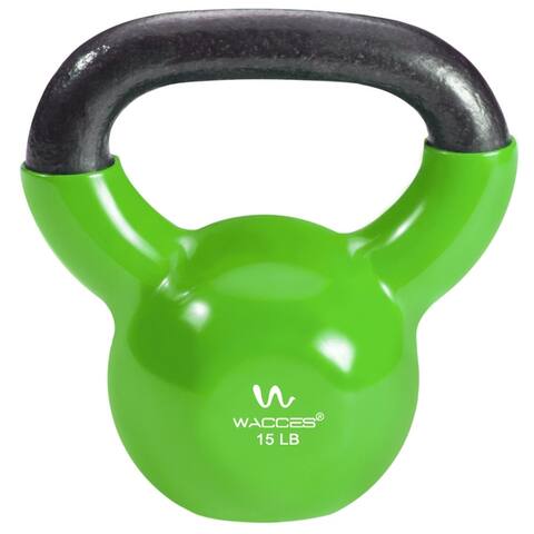 Wacces Single Vinyl Dipped Kettlebell for Croos Training, Home Exercise