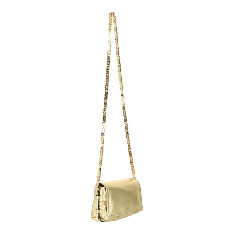 Moschino Logo-Lettering Metallic Crossbody Bag